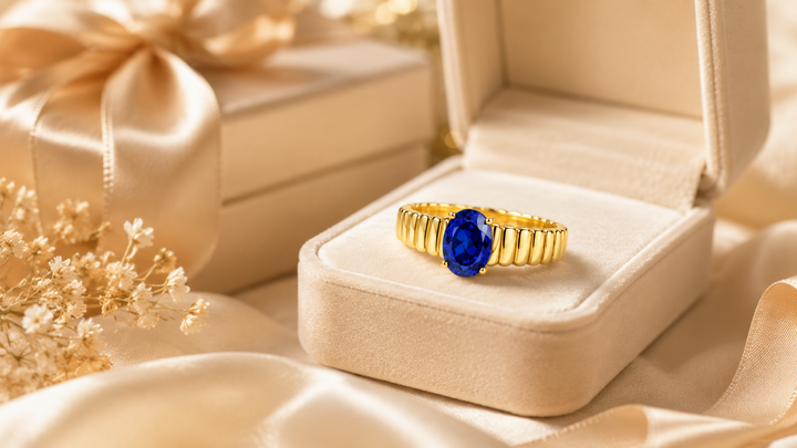 Meaningful Sapphire Ring Gift for Her | Royal Blue Ring Ideas Under $200