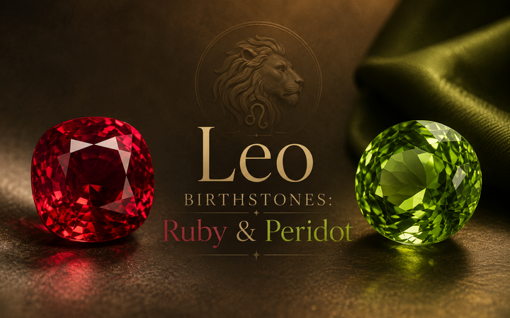 Leo Birthstone Guide: Ruby for July, Peridot for August