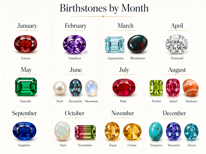 Birthstone Jewelry Gifts by Month | Meaningful Gemstone Guide