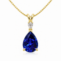 Royal Blue Sapphire Teardrop Necklace – Before It Falls