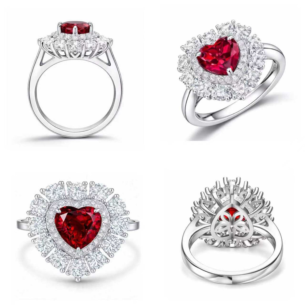 Heart-Shaped Ruby Ring