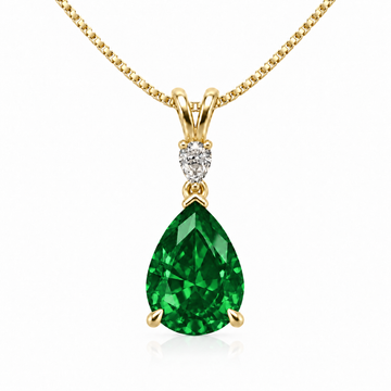 Emerald Teardrop Necklace – Before It Falls