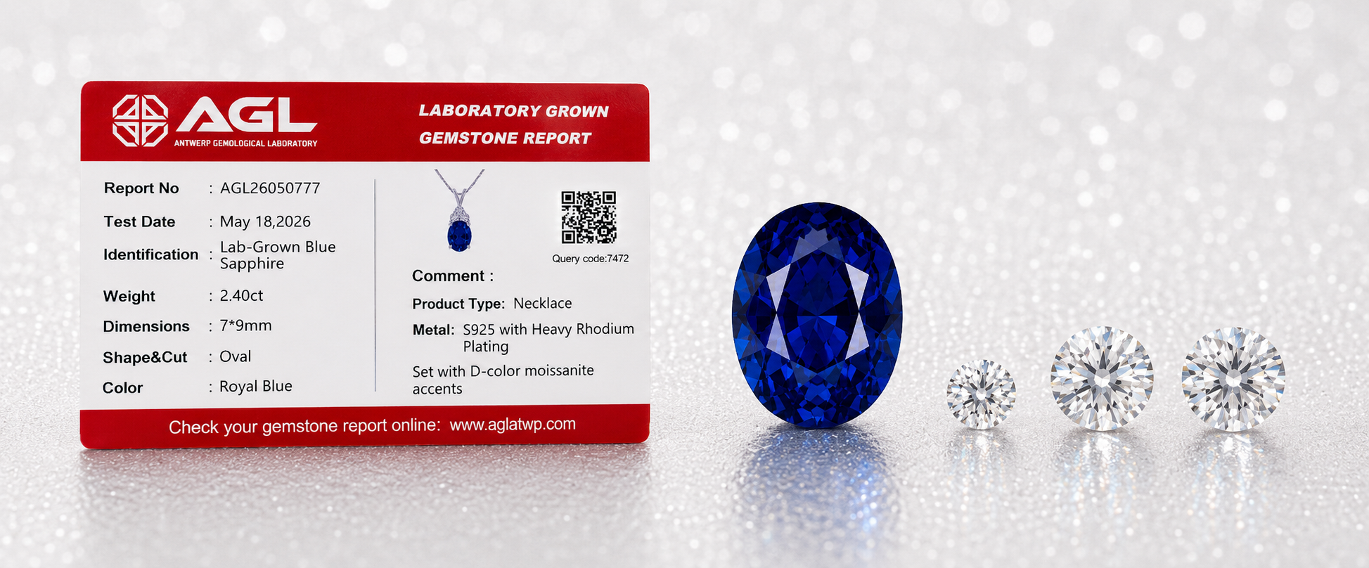 Certified Lab-Grown Gemstones · Rich Color. Brilliant Fire