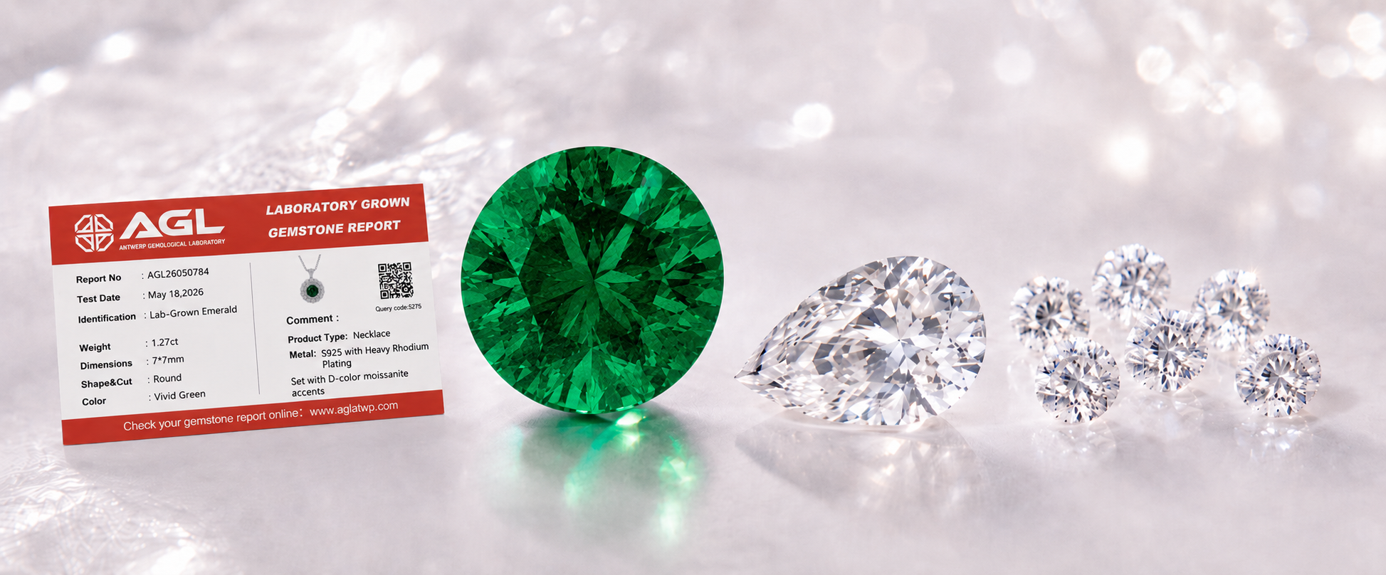 Certified Lab-Grown Gemstones · Rich Color. Brilliant Fire
