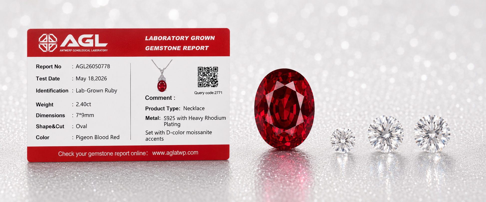 Certified Lab-Grown Gemstones · Rich Color. Brilliant Fire