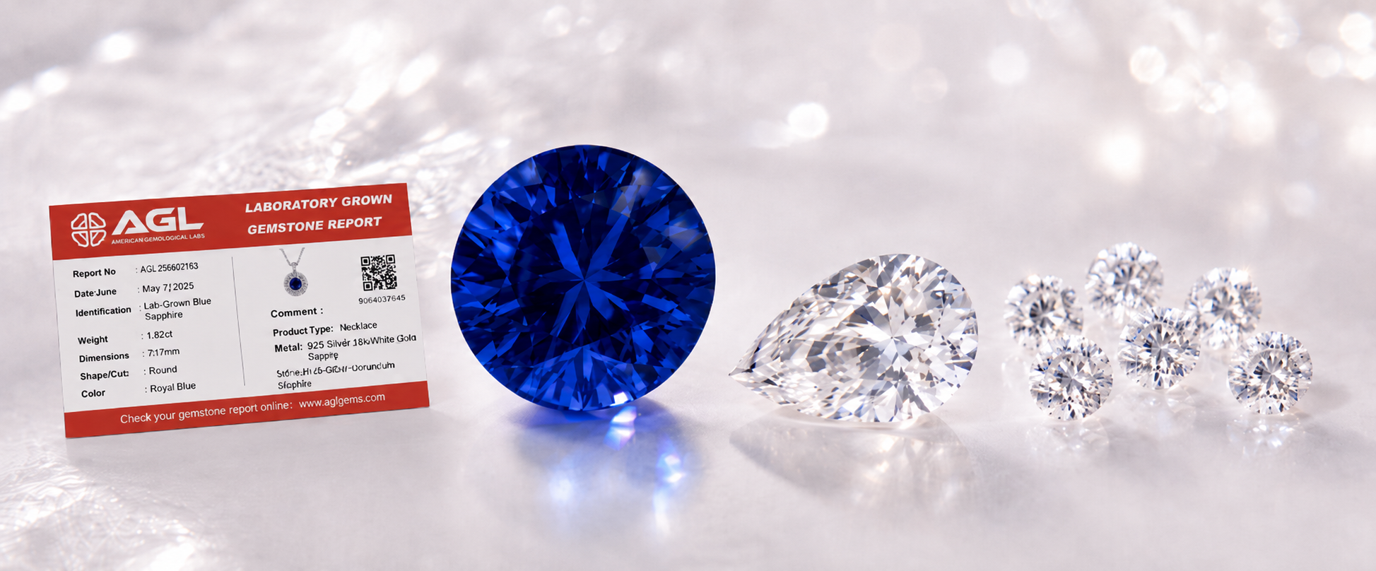 Certified Lab-Grown Gemstones · Rich Color. Brilliant Fire.