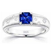 Starburst Blue Sapphire Ring