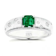 Starburst Emerald Promise Ring